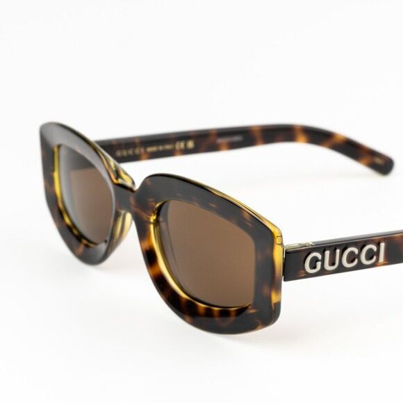 NEW Gucci GG1719S 002 Light Havana Brown Women Square Sunglasses GG 1719S main image 7